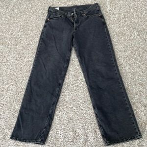 Gap Black Mid Rise Loose Jeans.